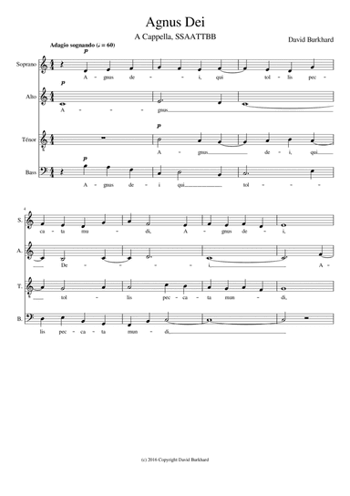 Agnus Dei (SSAATTBB)