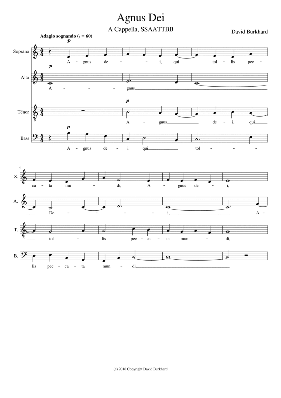 Agnus Dei (SSAATTBB)