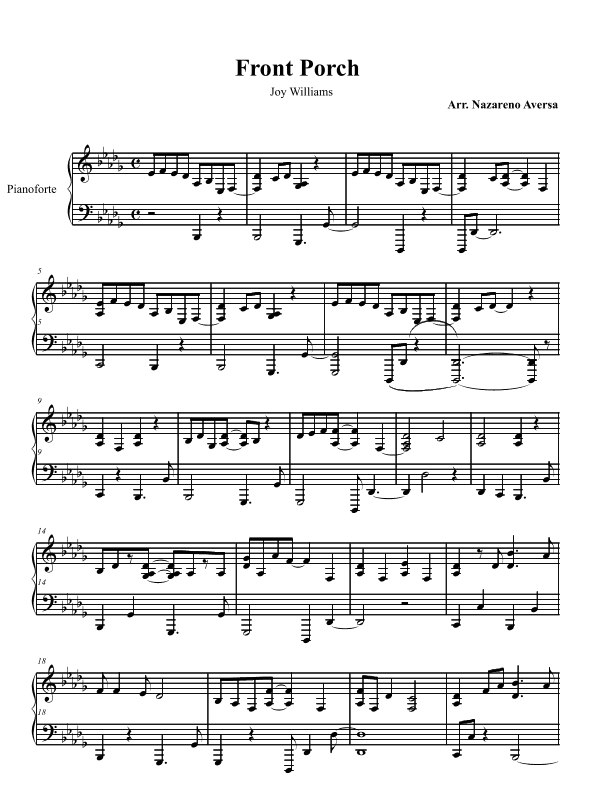 Front Porch (arr. Nazareno Aversa)