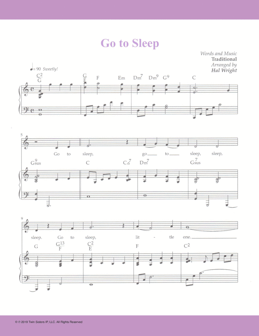 Go to Sleep (arr. Twin Sisters IP, LLC.)