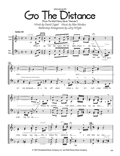 Go The Distance (arr. Larry Wright)