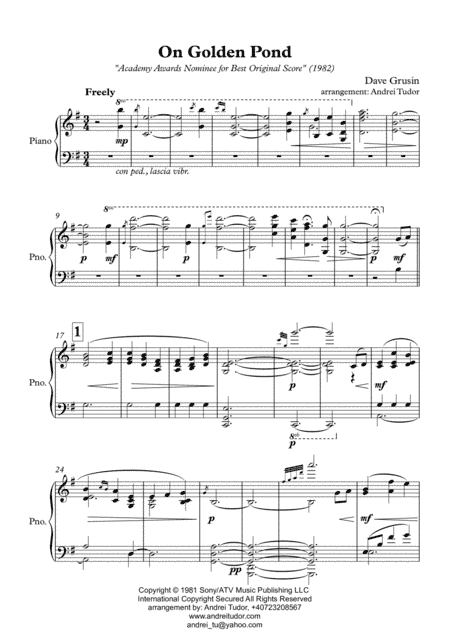 On Golden Pond (arr. Andrei Tudor)