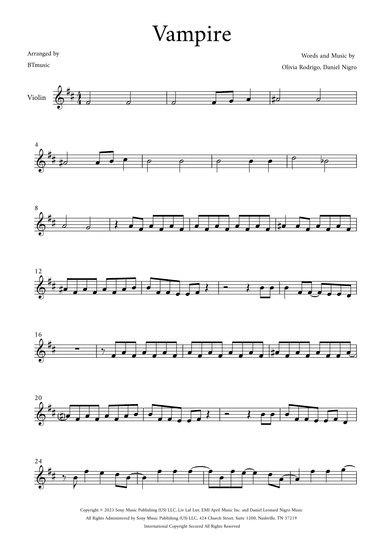 Vampire (arr. BTmusic)