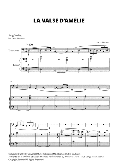 La Valse D'amelie (arr. Cadenza Editions)
