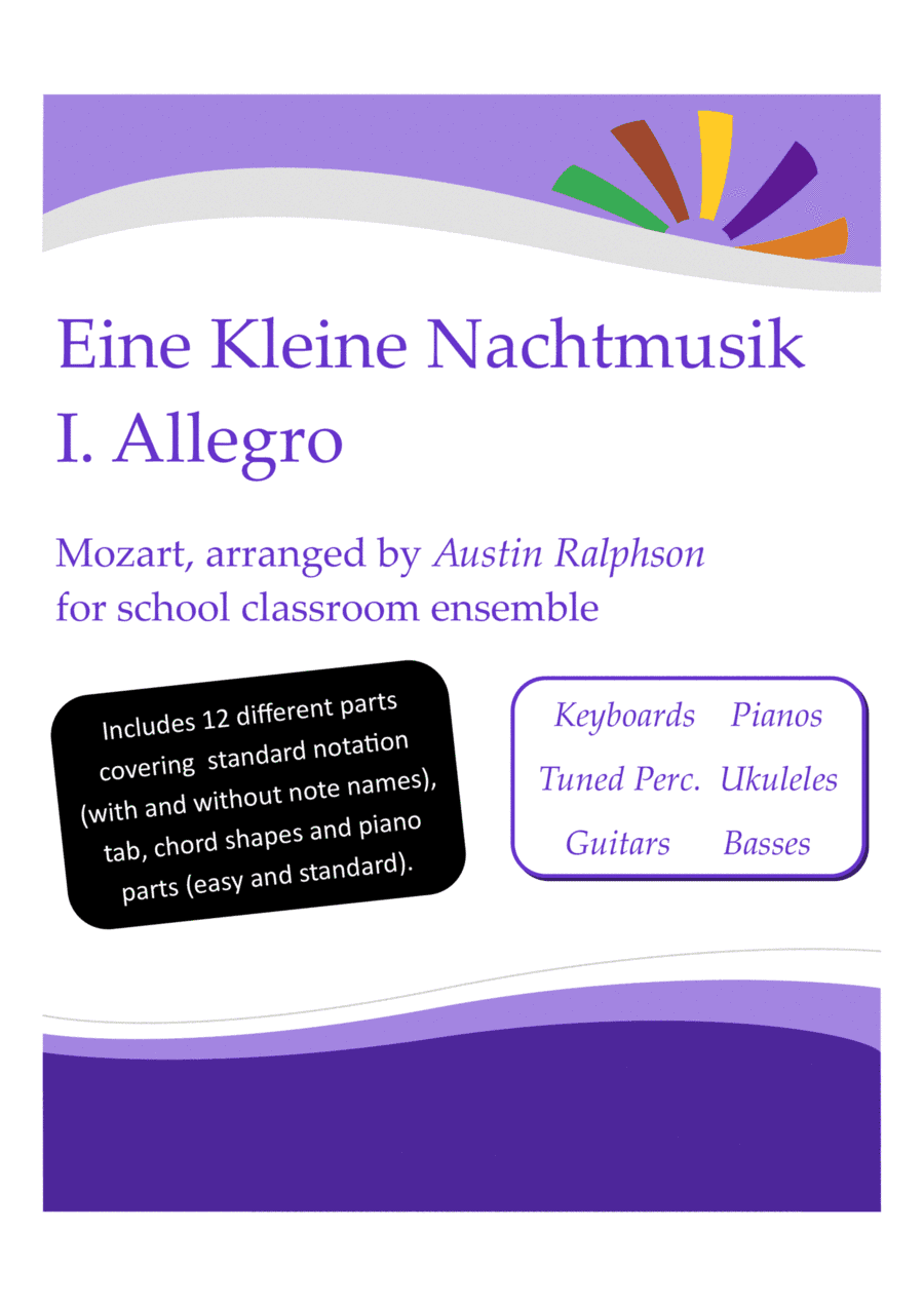 Eine Kleine Nachtmusik 1st mvt. Allegro with backing track - Western Classical Classroom Ensemble (arr. Austin Ralphson)