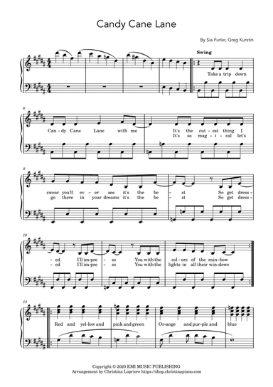 Candy Cane Lane (arr. Christina Lopriore)