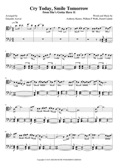 Cry Today, Smile Tomorrow (arr. Eskander Aceval)