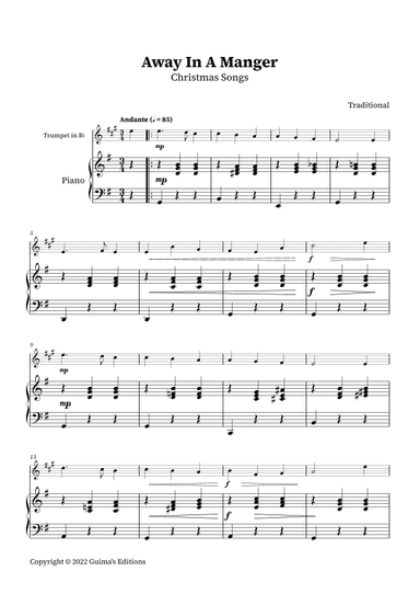 Away In A Manger (arr. Guima's Editions)