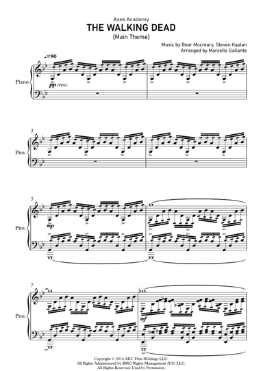 The Walking Dead - Main Title (arr. Marcello Gallante)
