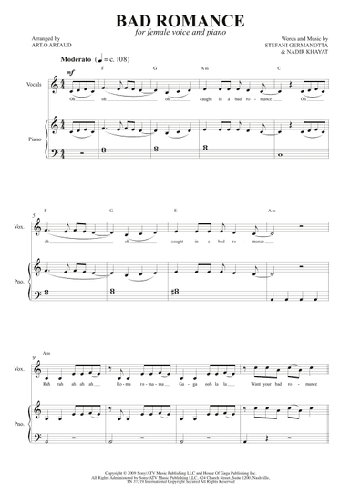 Bad Romance (arr. Art.o Artaud)