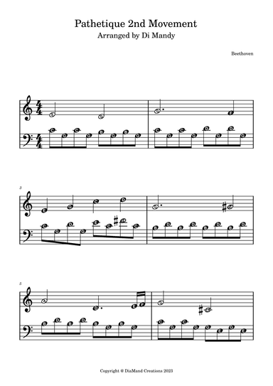 Pathetique - 2nd Movement (arr. Di Mandy @ DiaMand Creations)