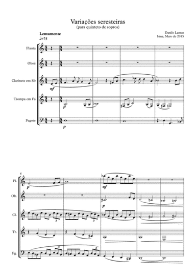 Variações Seresteiras (Woodwind quintet)