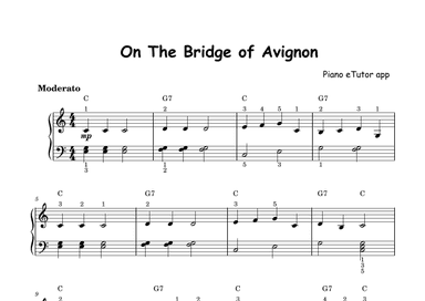 On The Bridge of Avignon (traditional French song) - piano (arr. Piano eTutor app)