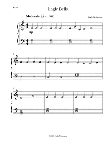Jingle Bells--Big Note Version (arr. Cody Weinmann)