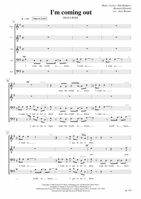 I'm Coming Out (arr. Jetse Bremer)