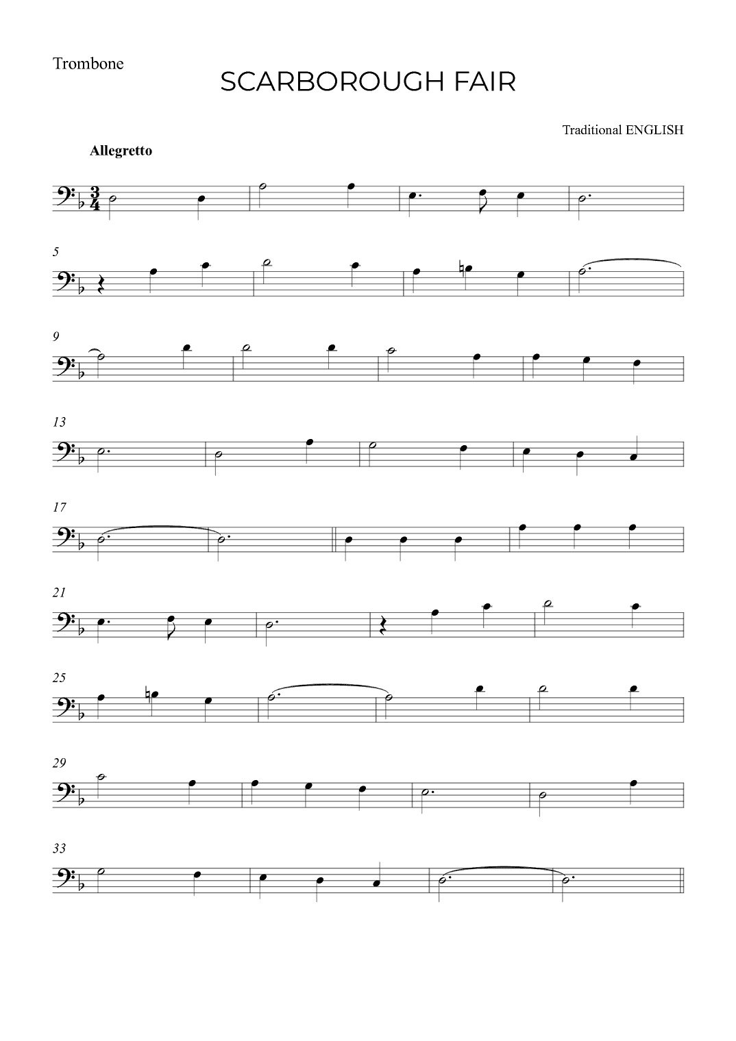 SCARBOROUGH FAIR (arr. Alex Nunes Rodrigues)