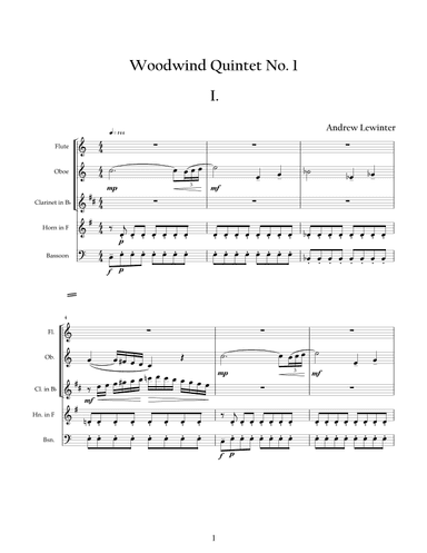 Woodwind Quintet No. 1