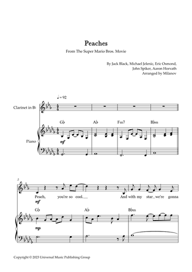 Peaches (arr. Milanov)