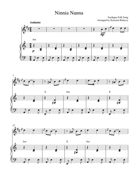 Ninnia Nanna (arr. Kaiserin Rebecca)