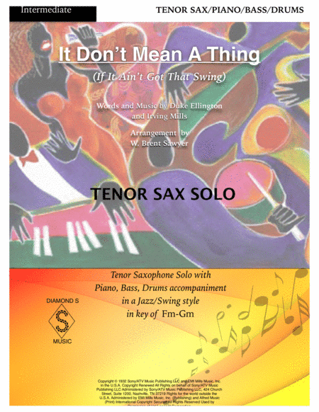 It Don't Mean A Thing (If It Ain't Got That Swing) (arr. W. Brent Sawyer)