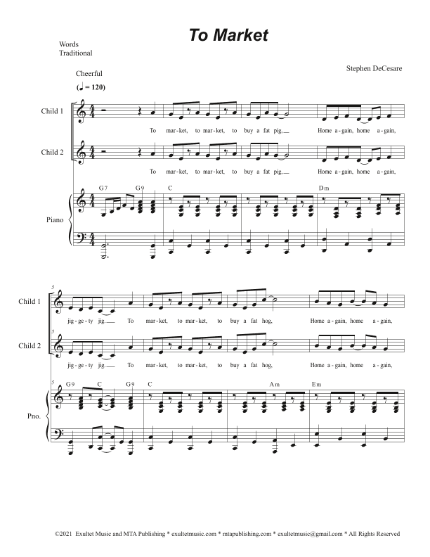 To Market (Duet for Children's Voices)