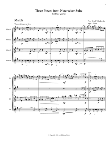 3 Pieces from The Nutcracker for Flute Quartet (arr. John Gibson)