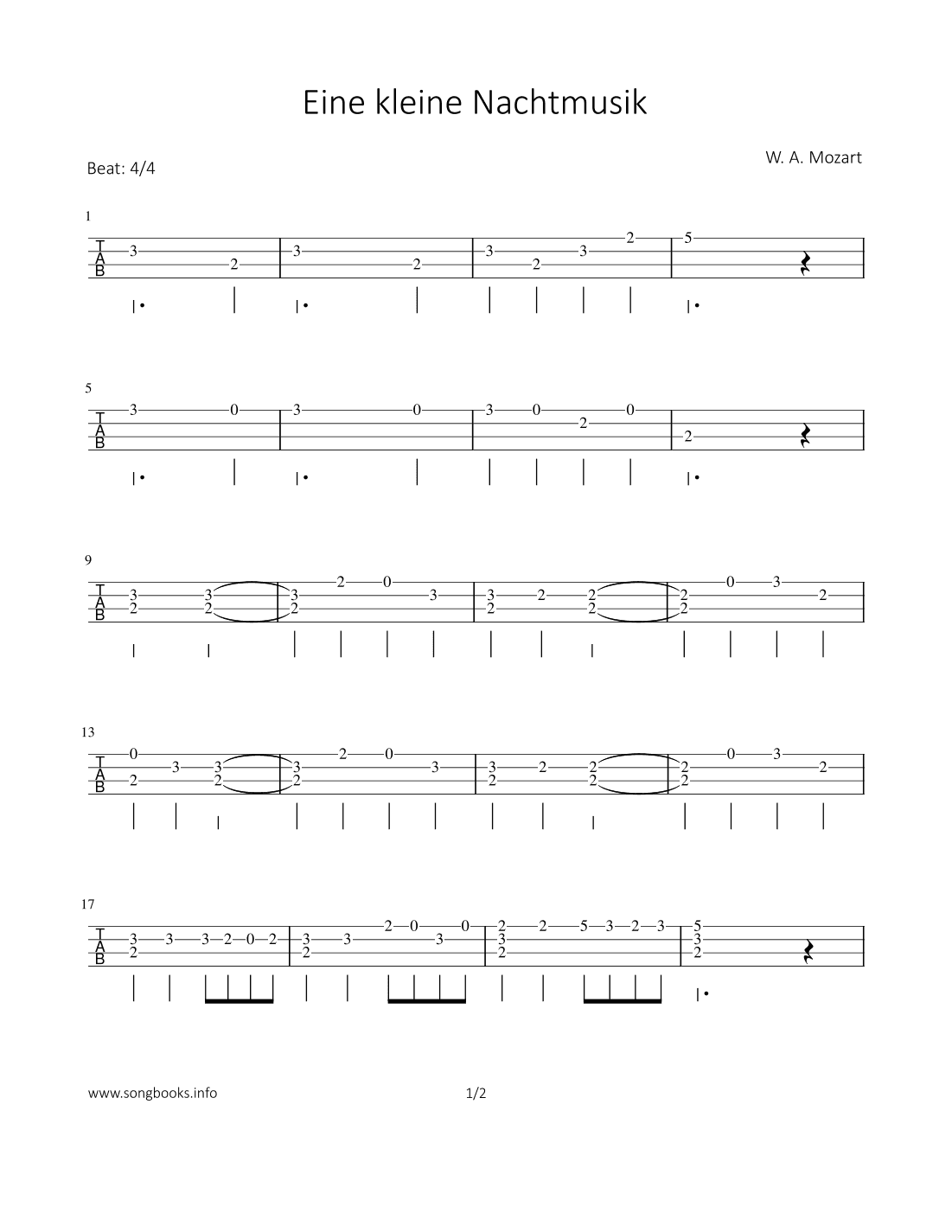 Eine kleine Nachtmusik (arr. Bettina Schipp)