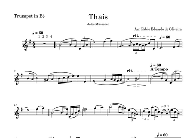 Thais (Meditation) - Easy Arrangement (arr. Fabio Eduardo de Oliveira)