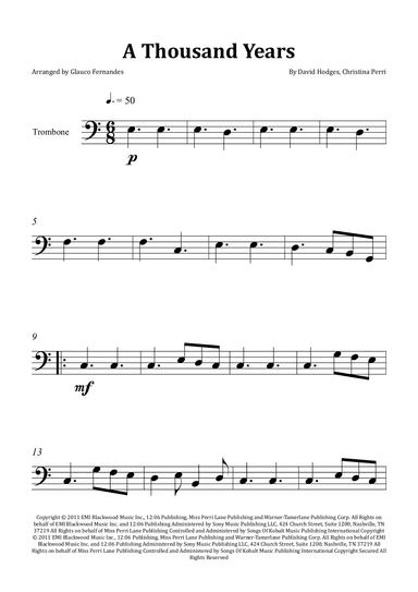 A Thousand Years (arr. Glauco Fernandes)