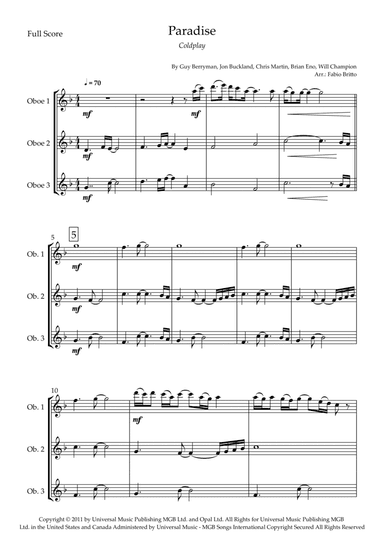 Paradise (arr. Fabio Britto)
