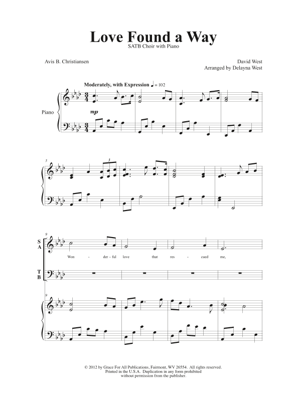 Love Found a Way (arr. Delayna West)