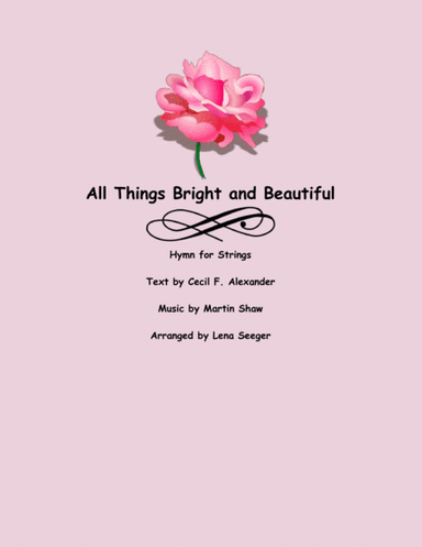 All Things Bright and Beautiful (violin quartet) (arr. Lena Seeger)