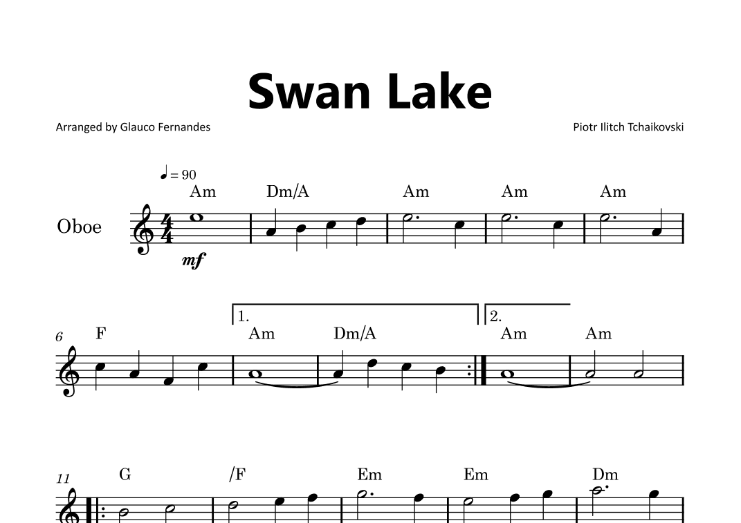 Swan Lake (arr. Glauco Fernandes)