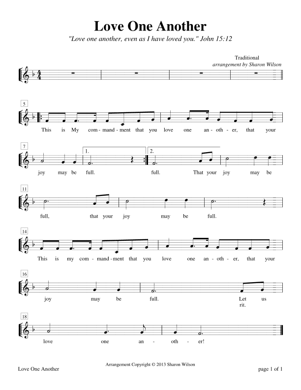 Love One Another (arr. Sharon Wilson)
