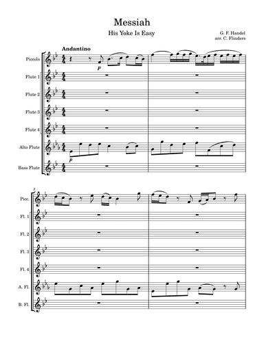 His Yoke Is Easy (arr. Cassandra Flinders)