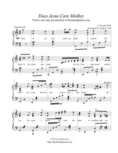 Does Jesus Care Medley (arr. Arranged by Jenifer Cook)