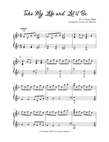 Take My Life and Let It Be (arr. Lovely Joy Matamis)