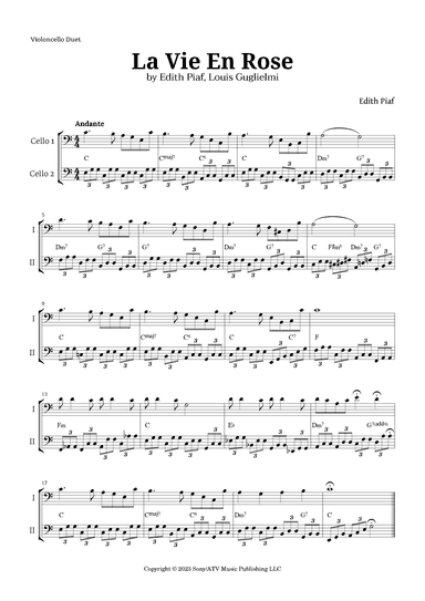 La Vie En Rose (arr. Langanho)