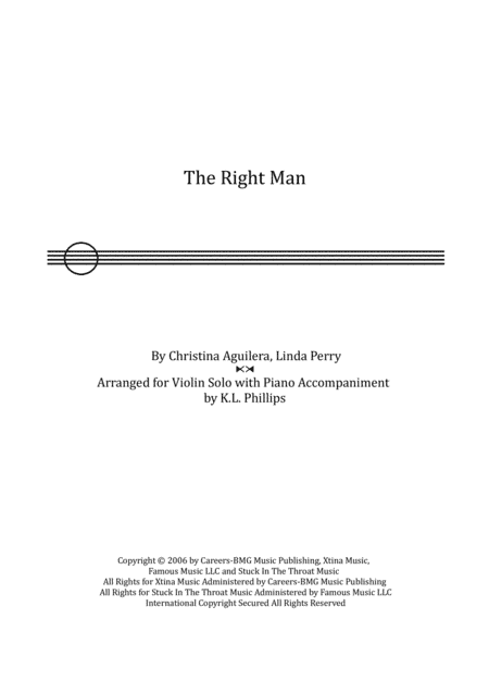 The Right Man (arr. K.L. Phillips)
