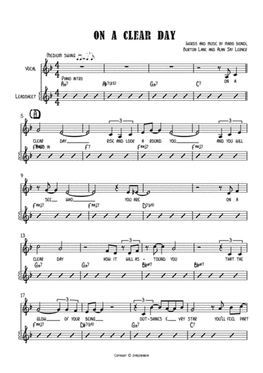 On A Clear Day (arr. Jack Ziyad)