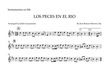 Los Peces En El Rio (arr. Julián Guacaneme)