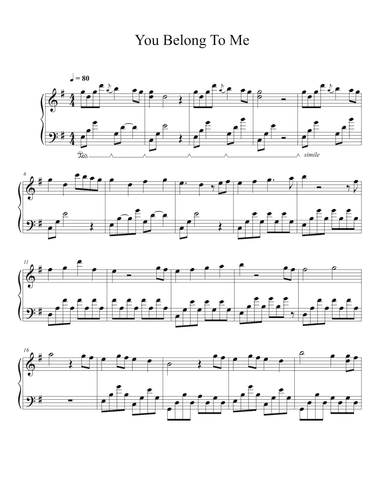 You Belong To Me (arr. Sandeep star)
