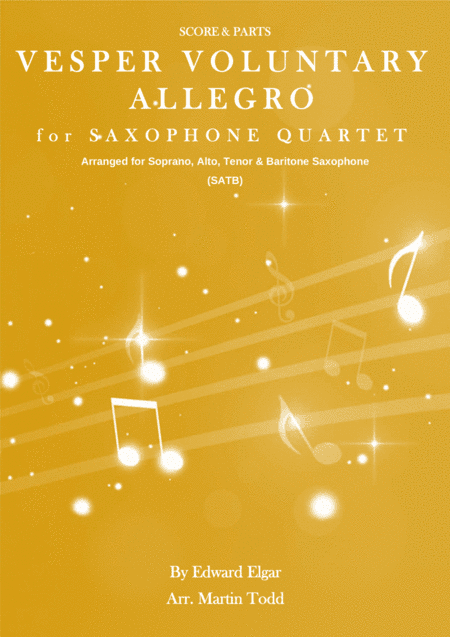 Vesper Voluntary Allegro for Saxophone Quartet (SATB) (arr. Martin Todd)
