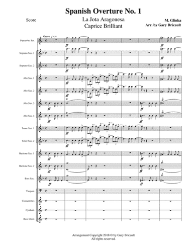 Spanish Overture No. 1 - La Jota Aragonesa Caprice Brilliant (arr. Gary Bricault)