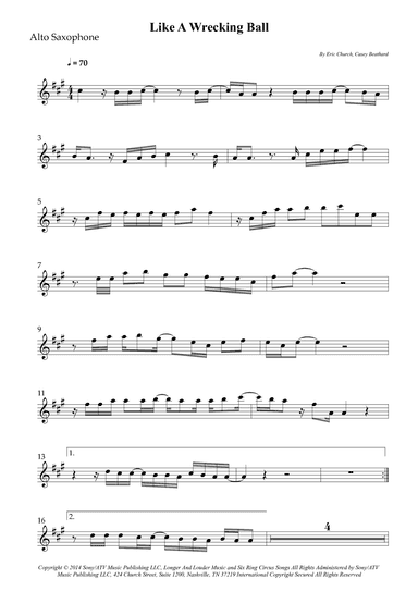 Like A Wrecking Ball (arr. Wesley S. SIlva)