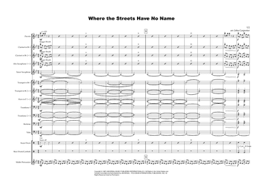 Where The Streets Have No Name (arr. arr. John Carpenter)