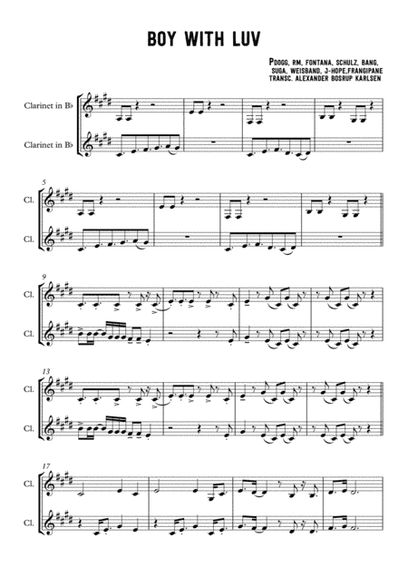 Boy With Luv (arr. Alexander Bosrup Karlsen)