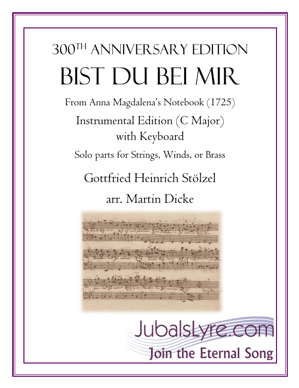 Bist du bei mir (Instrumental Edition in C Major with Keyboard) (arr. Martin Dicke)
