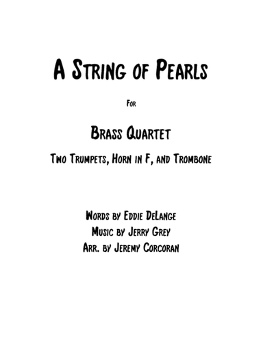 A String Of Pearls (arr. Jeremy Corcoran)