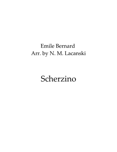 Scherzino (arr. Nick Lacanski)